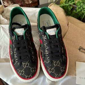 Gucci-Tennis 1977 Label Denim Sneakers 36